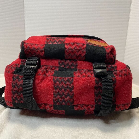 Vans Off the Wall Backpack Plaid Red/Black Old School Back to School - Picture 6 of 8